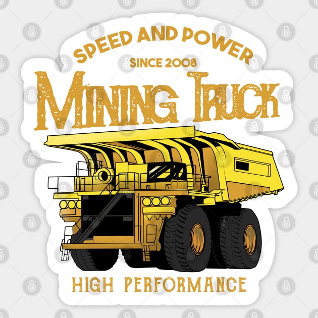 Mining Truck Speed Sticker by damnoverload